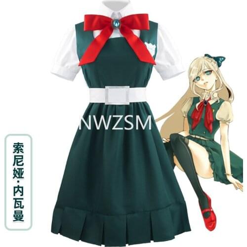 Anime Danganronpa 2 Despair Sonia Nevermind Cosplay Dress Woman Party Halloween Costume JK School Uniform