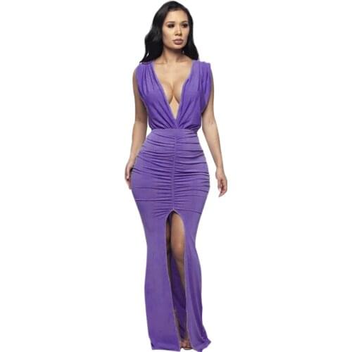 XLLAIS Sexy Sleeveless Long Maxi Dress For Women Elegant Cut Out Robe 2021 Gown Opening Ceremony Clothes Summer Mermaid Vistidos
