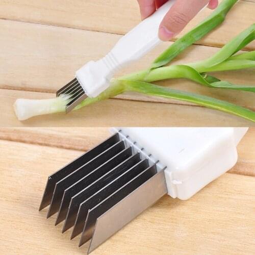 1PCS Kitchen Onion Knife Cutter Graters Vegetable Tool Multi Chopper Sharp Shredded Green Onion Knife Cut Slicer