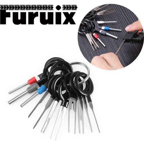11 PcsTerminal Removal Tool Car Electrical Wiring Crimp Connector Pin Extractor Kit