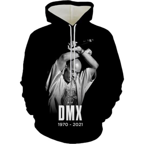 2021 RIP DMX 3D Hoodie Fashion 3D Printed Hoodie Casual Pullover Hoodie Unisex Hoodie
