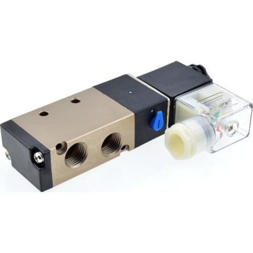 4V210-08 5 Way 2 Position Single Solenoid Valve AC 220V Pressure 1.5 ~ 8 kgf/cm2