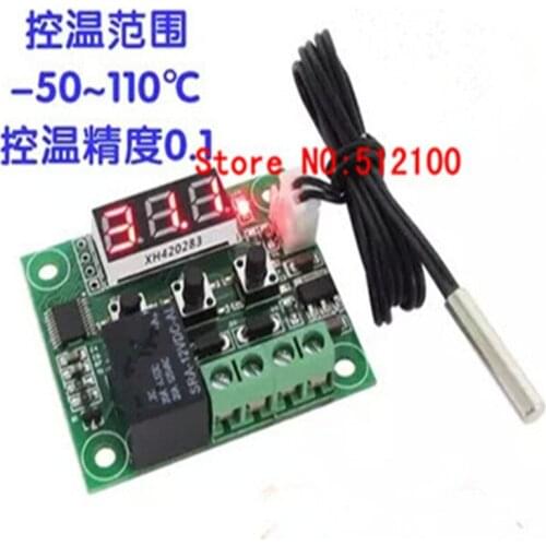 5pcs/lot XH-W1209 Digital Display Temperature Controller High Precision Temperature Controller Temperature Control Switch