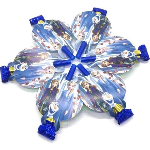 6pcs/lot Disney Frozen 2 Blowouts Girl Birthday Party Supplies Noise Maker Birthday Party Toys Kids Baby Shower Decorate Supply