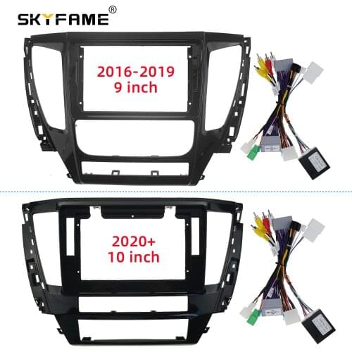 SKYFAME Car Frame Cable Canbus For MITSUBISHI PAJERO 2016-2019 2020+ Screen Audio Dash Panel Frame Fascia