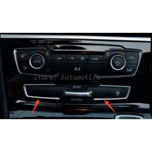 For BMW 2 Series F45 F46 218i 2015-2017 Car Accessories ABS Chrome Mode Button Frame Cover Trim 2pcs