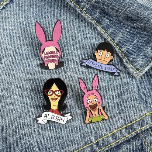 Cartoon Character Brooch Creative Letter Brooch Funny Lady Brooch Wearing Glasses Cute Backpack Badge Personalized Lapel Pins