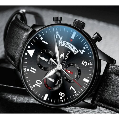 New Men Watches Top Brand Luxury Leather Chronograph Sports Watch For Mens Fashion Quartz Waterproof Clock Relogio Masculino