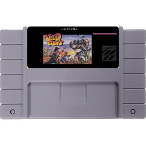 Wild Guns 16 bit NTSC Big Gray Game Card For USA Version Game Player