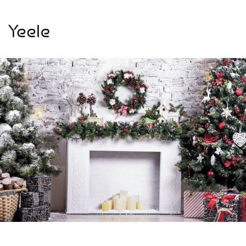 Yeele Christmas Tree Fireplace Living Room Interior Baby Portrait Backdrop Photocall Photography Background For Photo Studio