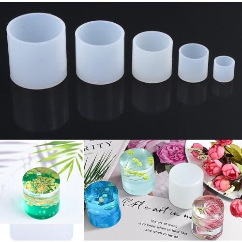 Cylindrical Candle Mould Handmade Silicone Wax Modeling Flower Planter Jewelry Making Resin Epoxy Casting Mould DIY Craft Tool