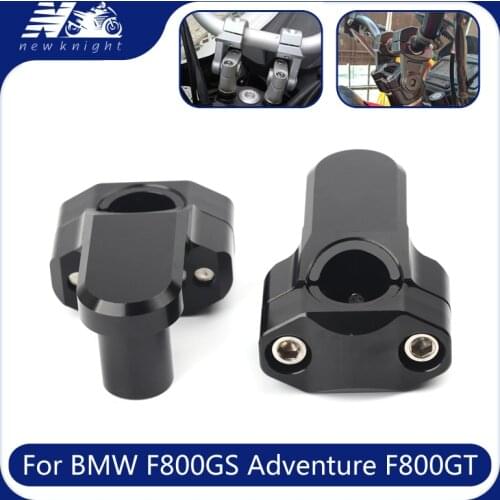 28mm Motorcycle CNC Aluminum Handlebars Fat Bar Mount Clamps Risers For BMW F800 GS & Adventure 2008-2018 F800GT 2013-2018 2017