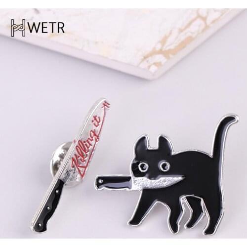 HWetR Black Brooches For Clothes