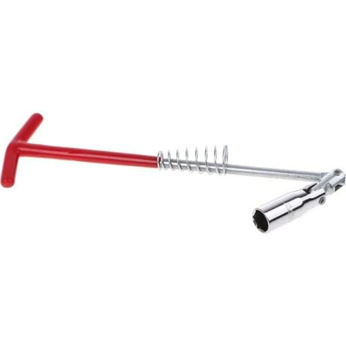 16mm/0.6" Spark Plug Removal Tool T-Bar T-Handle Flexible Spanner Socket Wrench