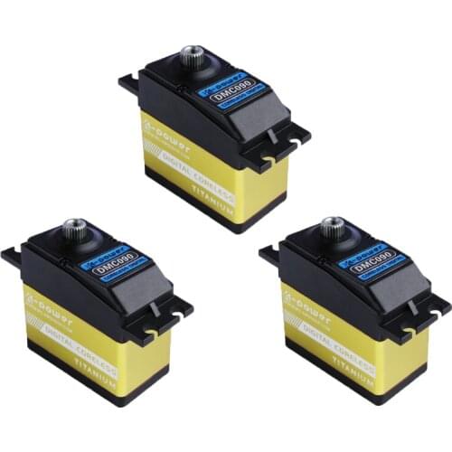 3PCS K-power DMC090 45G/9.3KG/0.08s Digital Titanium Gear Coreless Servo 4.8V-6V For RC 1/10 Touring Drift Car /600H Helicopter