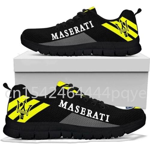 2021 New Maserati Logo Mens Sneakers Outdoor Mens Sneakers Big Size Running Shoes Mesh Breathable Mens Fashion Sneakers