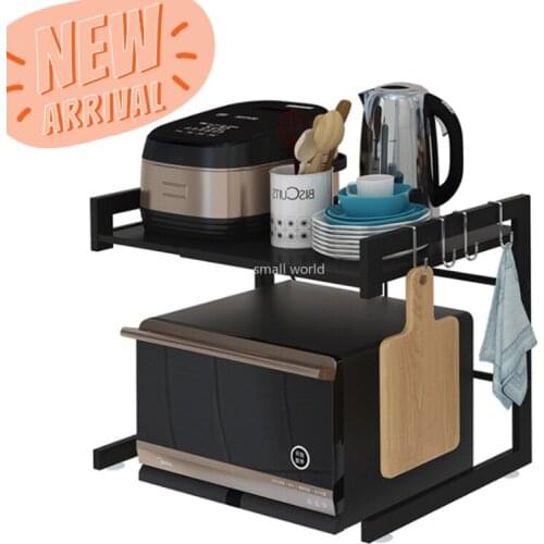 Kitchen storage retractable shelf oven rack microwave kitchen multifunctional storage rack closet organizer storage shelf