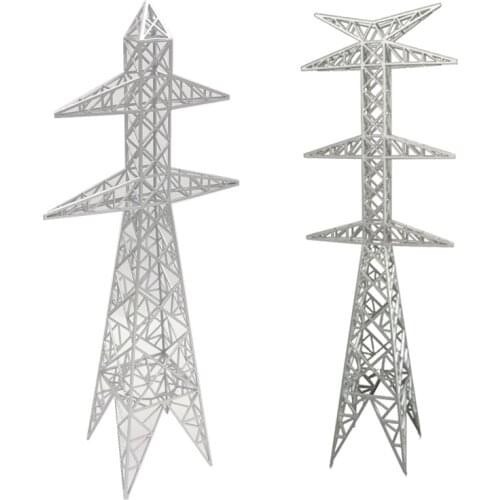 Sand Table Model High Voltage Tower Transmission Cable Plastic Barrel For Diorama Building