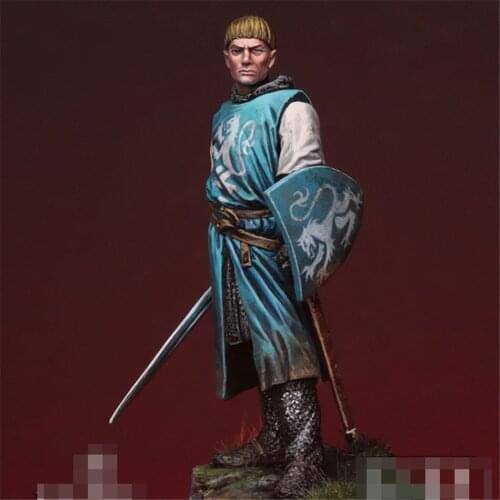 1/32 Scale Model Resin Kit Shield Sword Warrior Assembly Models Figure Resin Kit Model Colorless Self-Assembled Toy