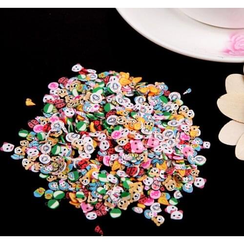 1000pcs/pack 3D Fruit Slices Polymer Clay Nail Art Nail Sticker Mixed Stype for Choice DIY Slice Decoration
