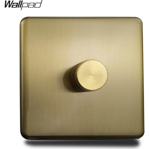 Wallpad Z6 LED Dimmer Switch Electrical Light Brightness Regulator Antique Brass EU Standard with Claws