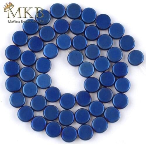 Natural Dull Polished Blue Hematite Stone Round Beads For Jewelry Making 6/8/10mm DIY Bracelets Necklace Jewellery Accessories