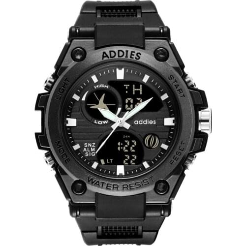 New Waterproof Luminous Plastic Multi-Function Watch Men Outdoor Sports LED Explosive Electronic Watches