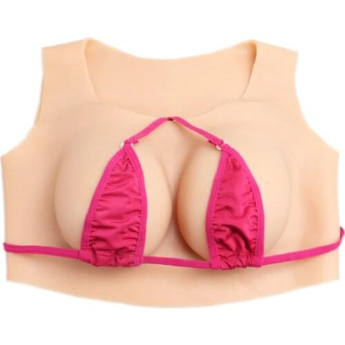 Huge Fake Boobs Enhancer Round Collar Silicone Breast Forms Fake Breast For Shemale Transgender Crossdressing Zero Two Cosplay