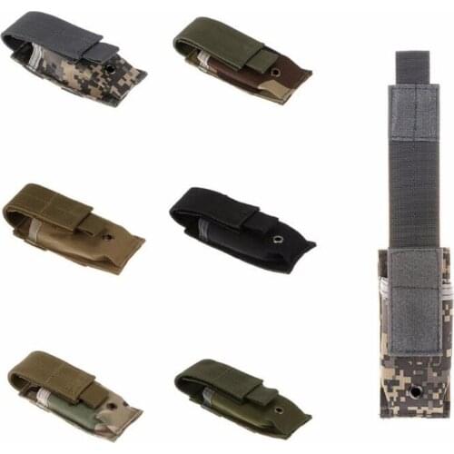 Outdoor Military Tactical Pouch Single Pistol Magazine Pouch Knife Flashlight Multi-tool Sheath Airsoft Hunting Ammo Camo Bags