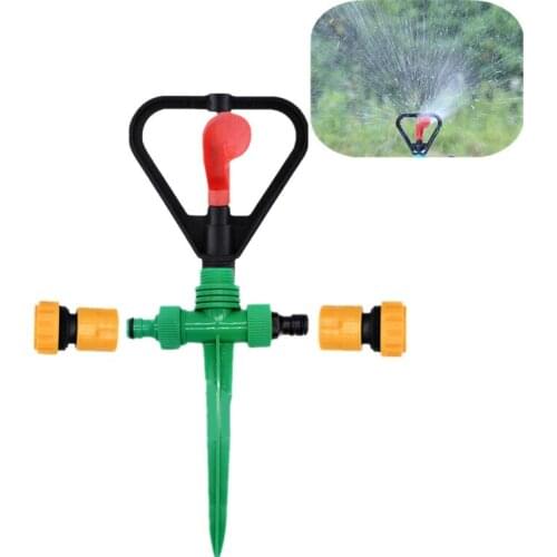 1/2" Plastic Butterfly Sprinkler With Tandem Stake Rain-like Lawn Automatic Rotation Irrigation Roof Cooling Garden Sprinkler
