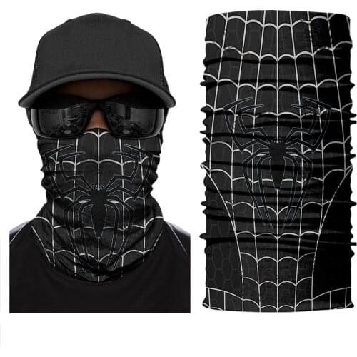 Black Spider Cycling BANDANA Neck Buffs Komin Na Twarz Scarf Men Braga Cuello Bandama Face Shield Sport Ski Mask Balaclava Women