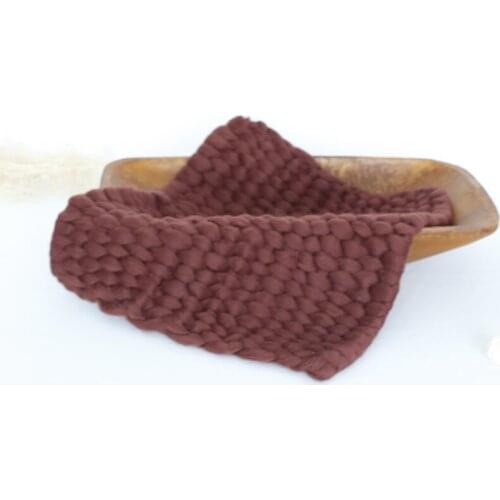 Woolen braided blanket fabric wool chunky layer lauering blanket basket filling Newborn photography props