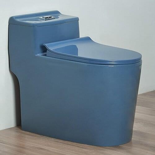 Blue household toilet siphon water-saving ceramic color personality creative simple small-family seat toilet