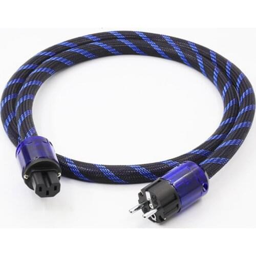 HIFI Schuko Power Cable hifi power cable EU Power Cord with EU Plug Mains Power Cable HIFI Audiophile European AC Power Cable