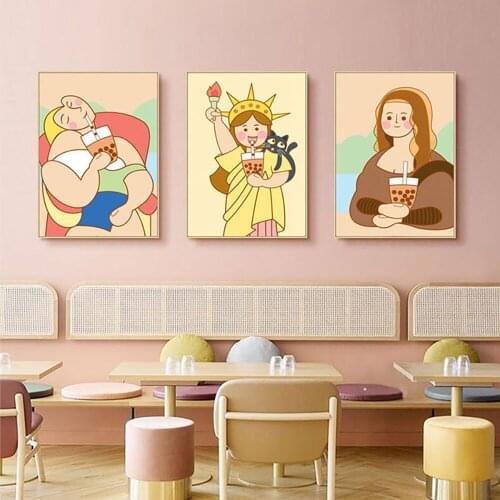 Nordic Style Cartoon Funny Celebrity Poster Canvas Painting Print Anime Art Decoration Mural Modern Home Kids Room Decor No Fram