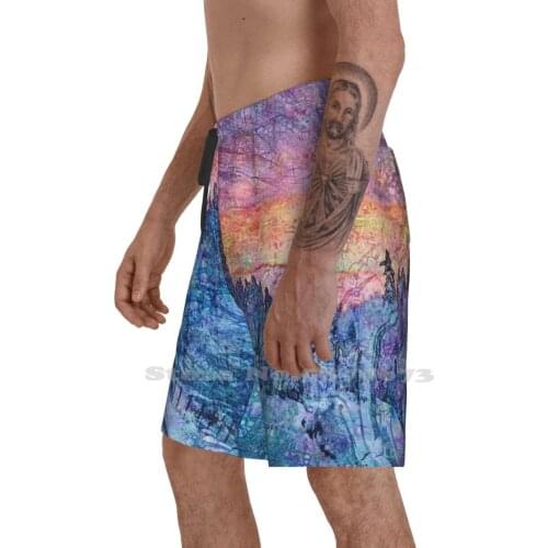 Hyperborean Landscape 2 Sports Fitness Swimming Shorts 2014 Hyperborea North Photoshop Richard Maier Winter Abstract Animal