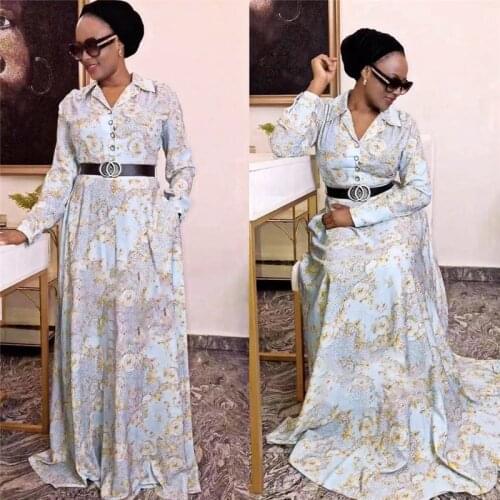African Print Evening Dresses For Women Kaftan Abaya Dubai Ankara Dashiki Party Gown 2021 New Maxi Dress Elegant Ladies Clothing