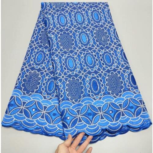 Party Q 2021High Quality African Nigerian Swiss Lace Fabric 100% Cotton Embroidery Swiss Wedding Party Dress