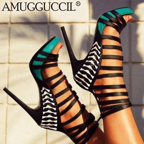 Customize Plus Big Size 34-52 Blue Orange Green Zip Fashion Sexy High Heel Platform Summer Girl Female Women Lady Sandals L883