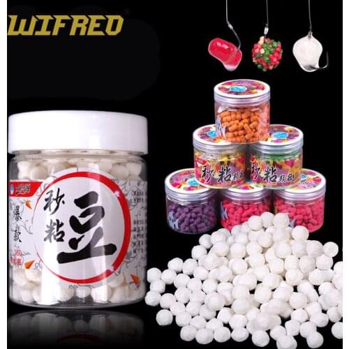 1 Bottle Freshwater Grass Carp Bream Curcian Fishing Sticky Bait Beans Boillie Bait for Black Carp Pole Fishing Multiple Flavor