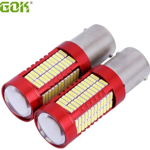 1PCS P21W BA15S BAY15D 1157 1156 LED 106smd 4014 12V LED Car 30W SMD S25 Turn Signal Light side marker light and parking light