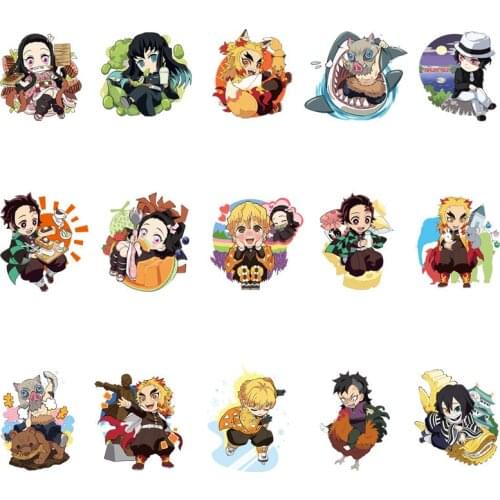 1pcs Cute Demon Slayer Keychain Transparent Acrylic Double Print Key Chain Kawaii Anime Pendant