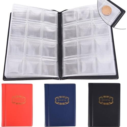 120 Coins Collection Album Token Medallion Badge Money Penny Pockets Storage Case Book Collecting Coin Holder