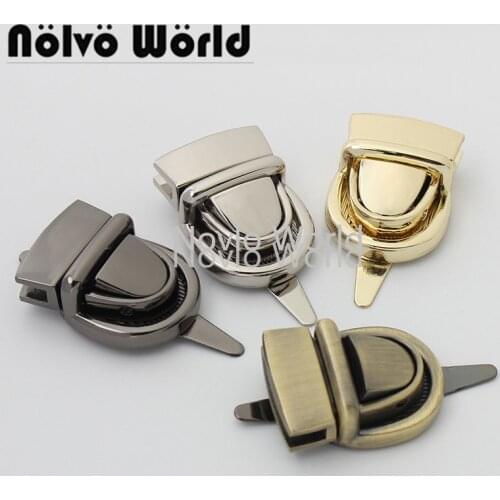 2-10pcs 5 colors 22*29mm Thumb Lock Clasp Purse Closure Fasteners for DIY Craft Bag Wallet Making