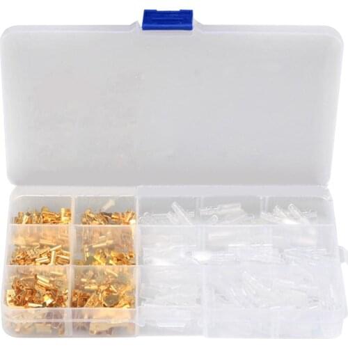 270Pcs 2.8/4.8/6.3mm Mixed Type Male Female Spade Connector Insulate Sleeve Electrical Wire Crimp Terminals Kit With Box