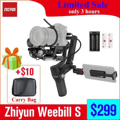 Zhiyun Weebill S 3-Axis Gimbal Stabilizer for Mirrorless and DSLR Cameras for Sony A7 III A6000 Nikon Panasonic GH5 Fuji Canon
