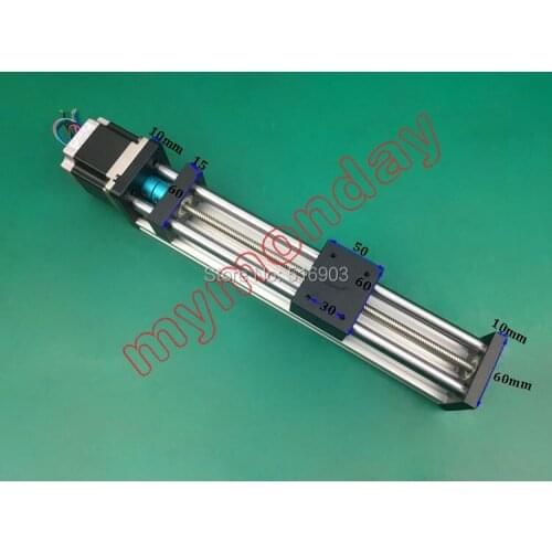 Free Shipping Effective Travel Length 50-700mm GPS T8*4 8MM T-screw Linear Motion Guide Stage Moulde+42 Nema 17 Step Motor CNC