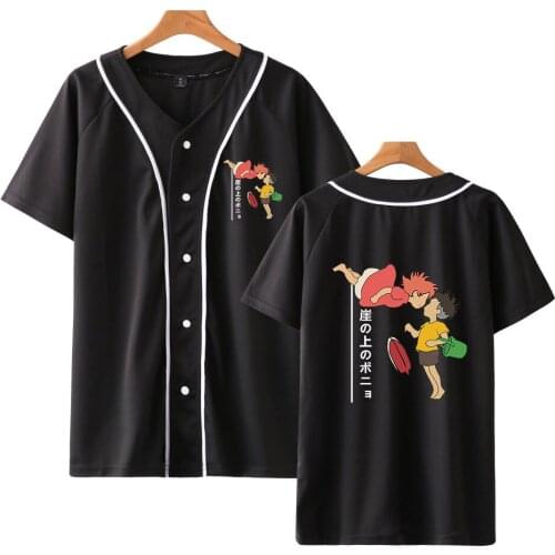 Ponyo on the Cliff Hip Hop Style Ponyo Baseball jacket Leisure HIP HOP Men and Women Clothes Loose Casual Harajuku jackets