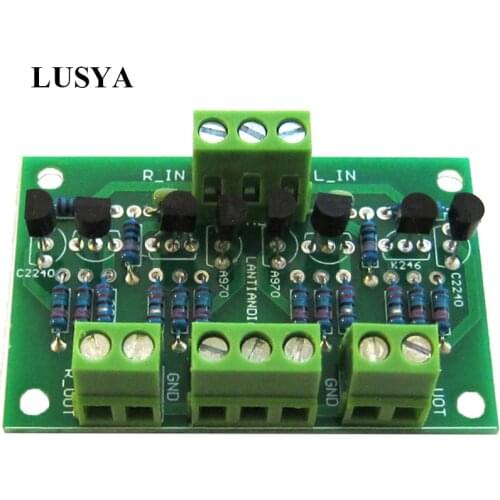 Lusya Preamplifier Buffer Preamp 2SK246/2SJ103 C2240/A970 For CD Player Amplifier DC 12-18V T0706