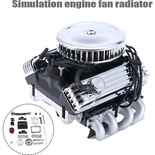DC 7.4V-11.1V Simulated Engine F82 Motor Cooling Fan Upgrade Parts for 1:10 RC Car SCX10 II GEN8 RC Accessories